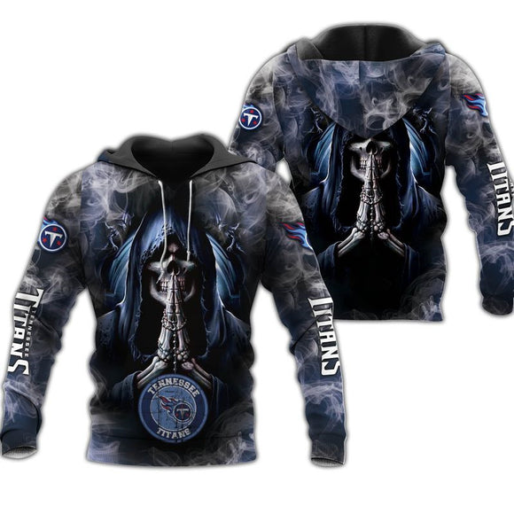 Tennessee Titans Skull Hoodies Background Smoke