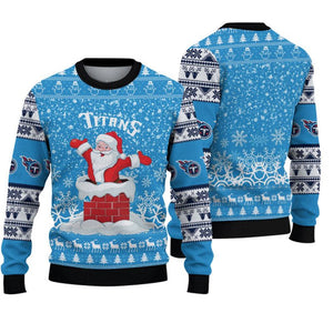 Tennessee Titans Sweatshirt Christmas Funny Santa Claus