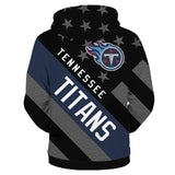 Tennessee Titans Zipper Hoodies Striped Banner