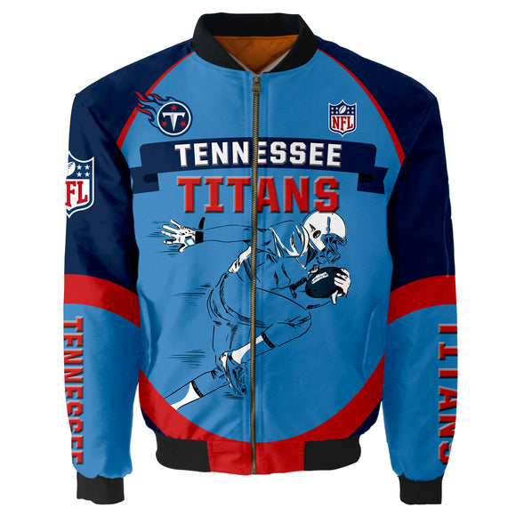 Tennessee Titans Bomber Jacket Graphic Player Running