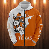 Texas Longhorns Hoodies Mascot Printed