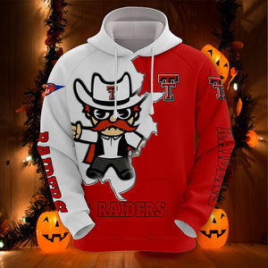 Texas Tech Red Raiders Hoodies Mascot Printed