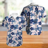 Toronto Maple Leafs Hawaiian Shirt Big Floral Button Up