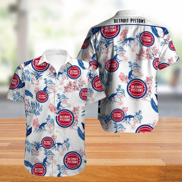 Vintage Detroit Pistons Hawaiian Shirt