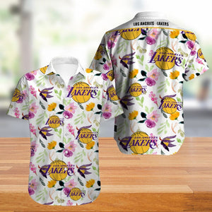 Vintage Los Angeles Lakers Hawaiian Shirt