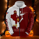 Virginia Tech Hokies Hoodies Mascot Printed