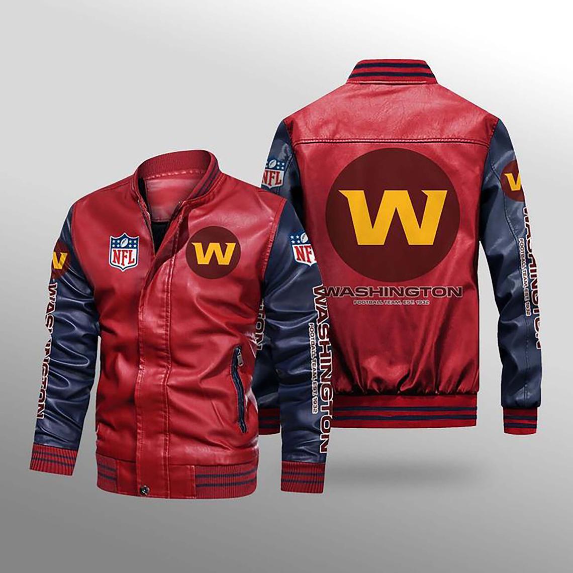 30 OFF The Best Men s Washington Football Team Leather Jacket For Sale 4 Fan Shop