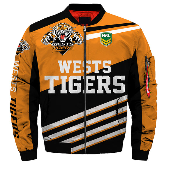 Wests Tigers Jacket 3D Full-zip Jackets