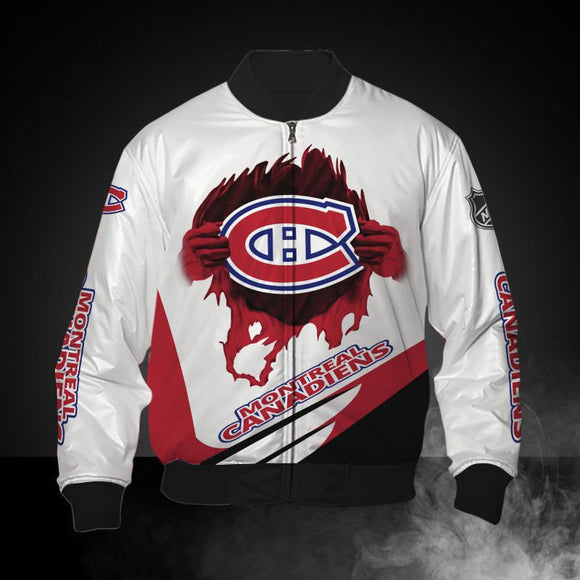 18% SALE OFF White Montreal Canadiens Jacket Print 3D For Men