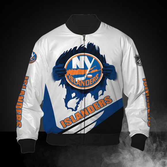 18% SALE OFF White New York Islanders Jacket Print 3D For Men