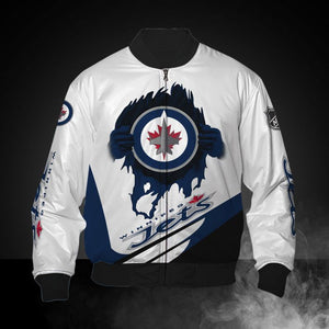 18% SALE OFF White Winnipeg Jets Jacket Print 3D For Men