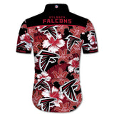 Atlanta Falcons Hawaiian Shirt Tropical Flower Short Sleeve