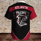 Atlanta Falcons Shirts Fireball Button Short Sleeve