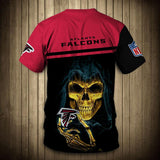 Atlanta Falcons Tee shirts 3D Hand Skull Short Sleeve