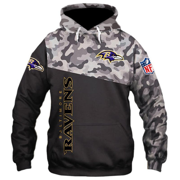Baltimore Ravens Military Hoodies 3D Sweatshirt Long Sleeve