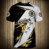 Boston Bruins T Shirts Vintage Graffiti Short Sleeve