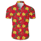 Calgary Flames Hawaiian Shirt Floral Button Up