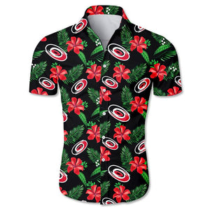 Carolina Hurricanes Hawaiian Shirt Floral Button Up