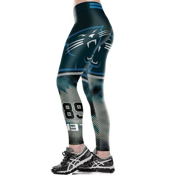 Carolina Panther 3D Print YOGA Gym Sports Leggings High Waist Fitness 4 Fan Shop