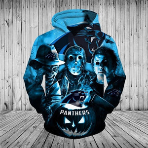 20% OFF Carolina Panthers Hoodies 3D Halloween Horror Night
