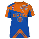 Cheap Price NBA Basketball New York Knicks Men's T-shirt 3D Short Sleeve O Neck