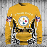 Cheap Price NFL Hoodies 3D Pittsburgh Steelers Zip up Hoodies Sweatshirt Pullover