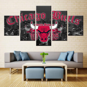Chicago Bulls Wall Art Cheap For Living Room Wall Decor Night City