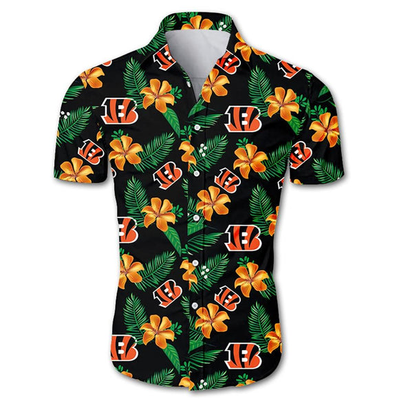 Cincinnati Bengals Hawaiian Shirt Floral Button Up