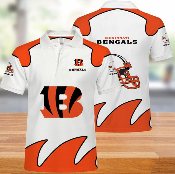 25% SALE OFF Men's Cincinnati Bengals Polo Shirt 3D