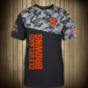 Cleveland Browns Military T Shirt 3D Short Sleeve