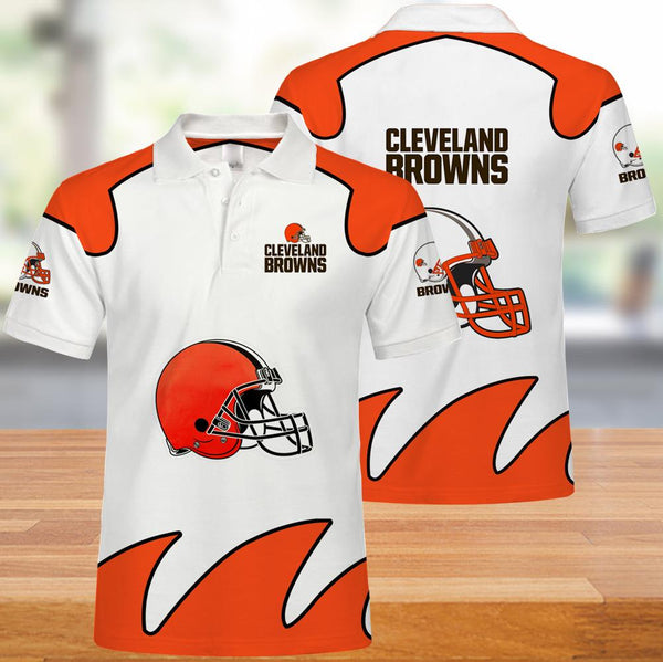 25% SALE OFF Men's Cleveland Browns Polo Shirt 3D