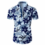 Dallas Cowboys Hawaiian Shirt Tropical Flower Short Sleeve