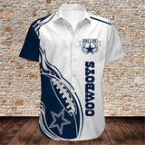 Dallas Cowboys Shirts Mens Fireball Button Short Sleeve