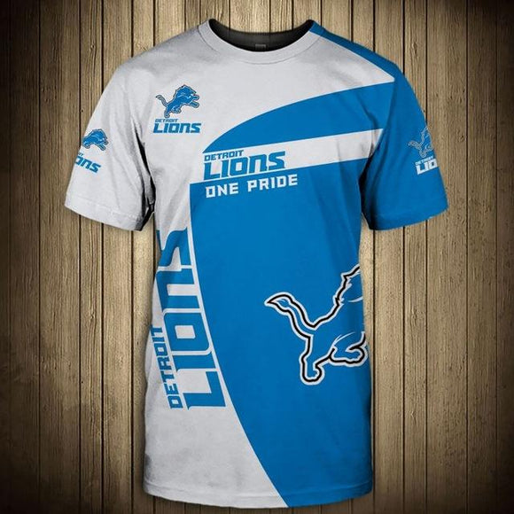 Detroit Lions T Shirt 3D Short Sleeve One Pride