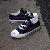 Novelty Design Canvas Shoes Printed Custom Logo Holland Hornets High School