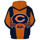 Hot Sale Chicago Bears Hoodies 3D Sweatshirt Cool Pullover