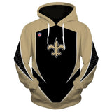 Hot Sale NFL Football New Orleans Saints 3D Hoodie Sweatshirt Custom Jacket Pullover