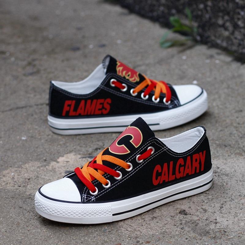 Calgary Flames High Top Shoes Style Sneakers For Fans