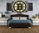 Hot Sell 5pcs Boston Bruins Wall Art Cheap For Living Room Wall Decor