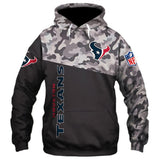 Houston Texans Military Hoodie Cheap 3D Sweatshirt Long Sleeve