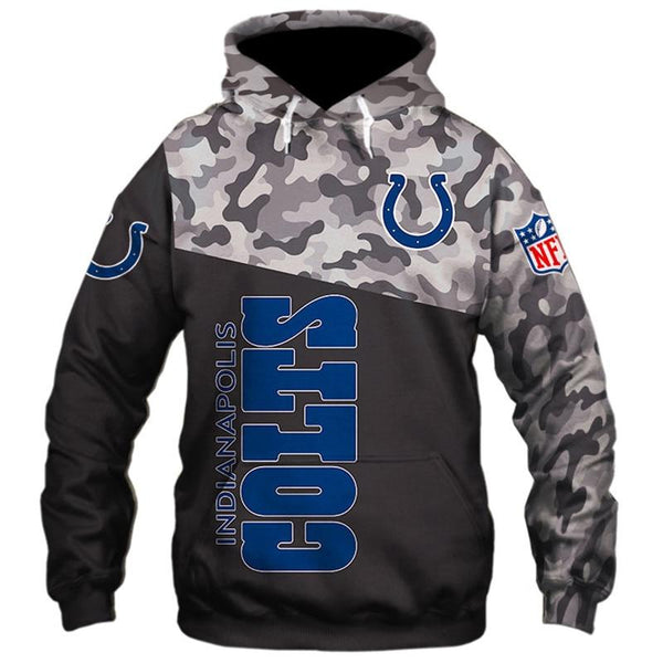 18% SALE OFF Indianapolis Colts Military Hoodies 3D Sweatshirt