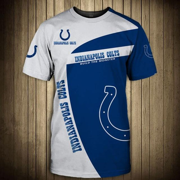 Indianapolis Colts T Shirt 3D Short Sleeve Build The Monster