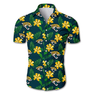 Jacksonville Jaguars Hawaiian Shirt Floral Button Up