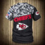 Kansas City Chiefs Military T Shirt 3D Short Sleeve