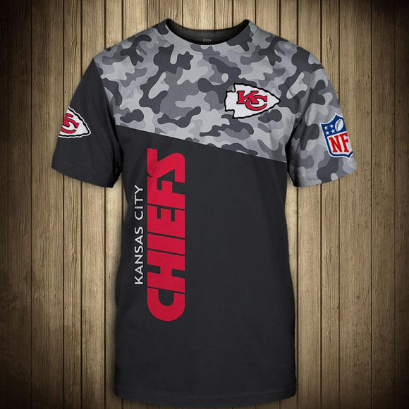 Kansas City Chiefs Military T Shirt 3D Short Sleeve