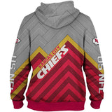 Kansas City Chiefs Zip Up Hoodies 3D Sweatshirt Long Sleeve