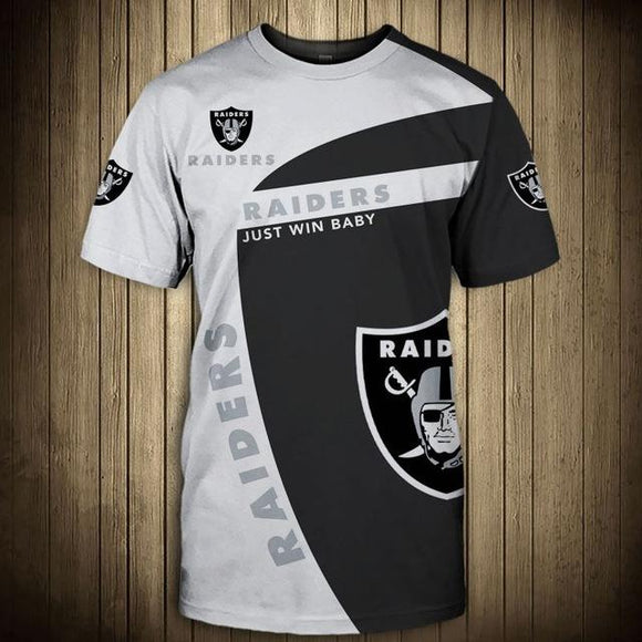 Las Vegas Raiders T shirt 3D Short Sleeve Just Win Baby