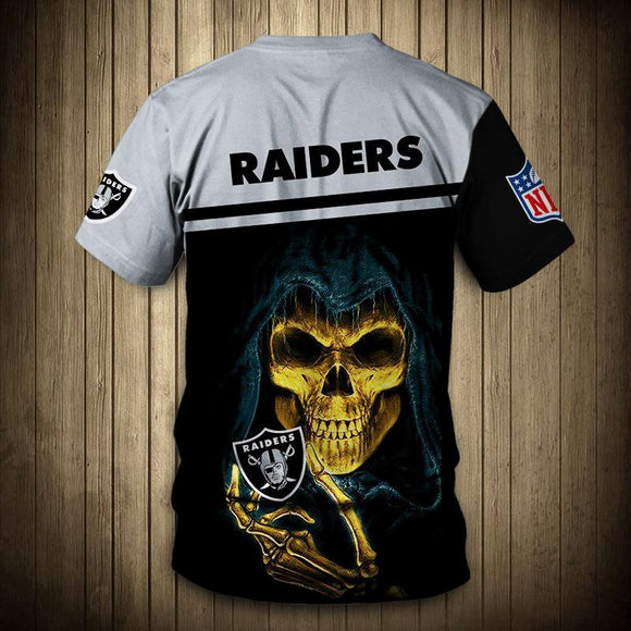 Las Vegas Raiders Tee shirts 3D Hand Skull Short Sleeve