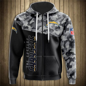 Los Angeles Chargers Military Hoodies 3D Sweatshirt Pullover