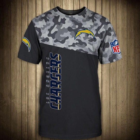 Los Angeles Chargers Military T Shirt 3D Short Sleeve